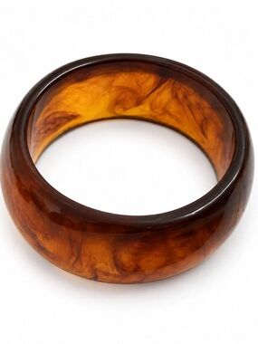 New Mayamar Amber Brown Resin Bangle Bracelet - women Accessory